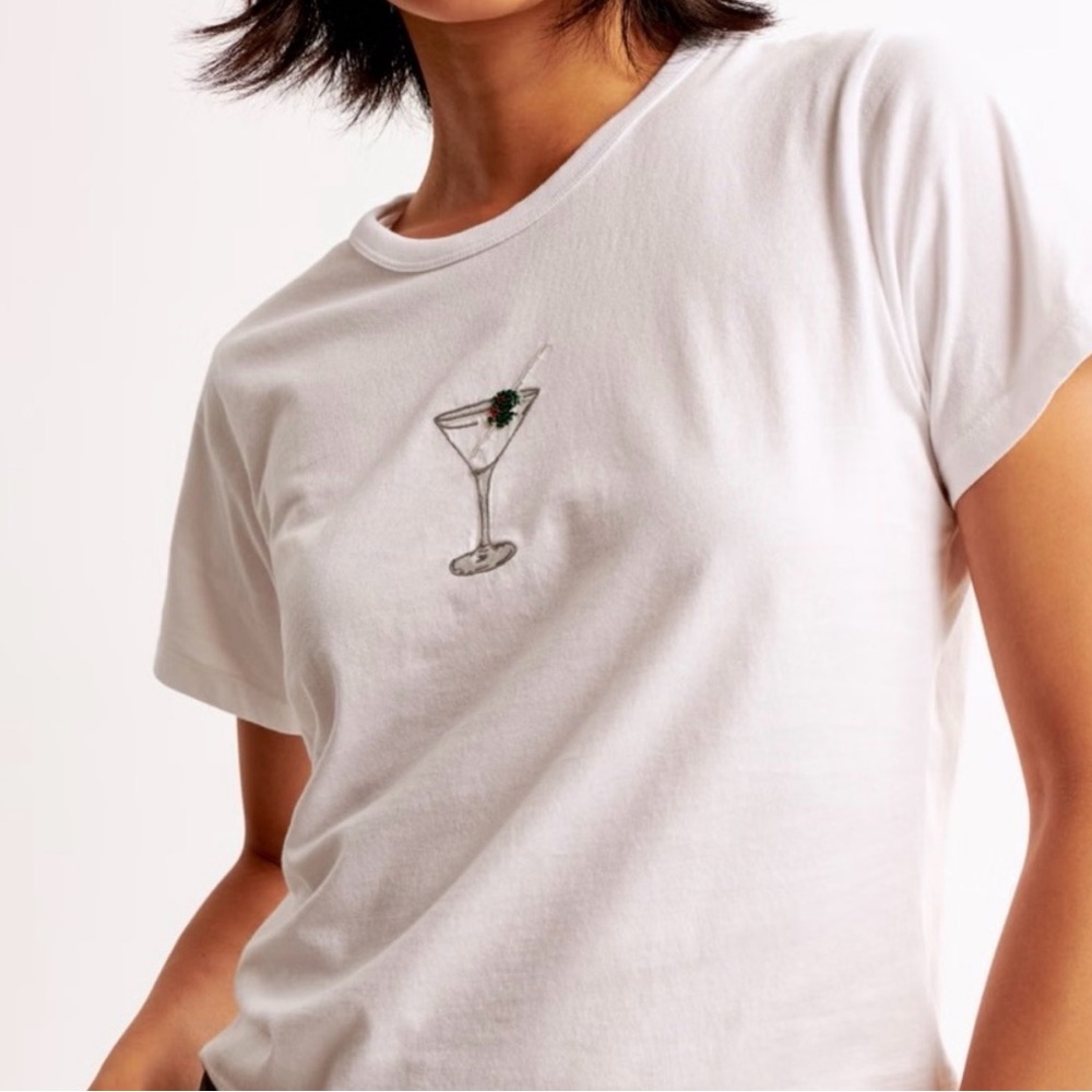 Abercrombie Beaded Martini Graphic Tee